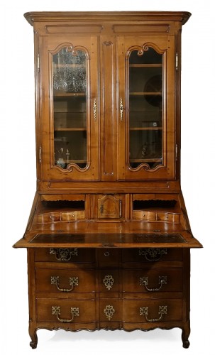 Commode bureau bibliothèque. Travail nantais d'époque XVIIIe