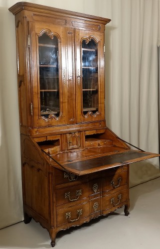 Commode bureau bibliothèque. Travail nantais d'époque XVIIIe - Antiquités Philippe Glédel