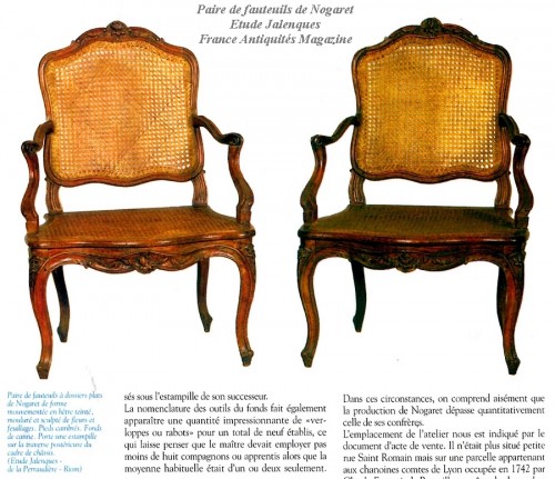 Paire de fauteuils cannés - Époque Louis XV - Louis XV
