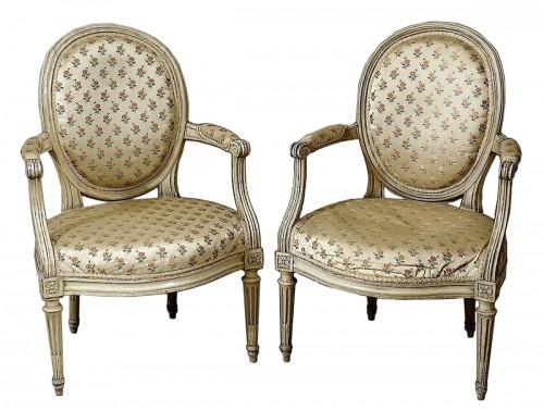 Paires de fauteuils "en cabriolet" par Georges Jacob