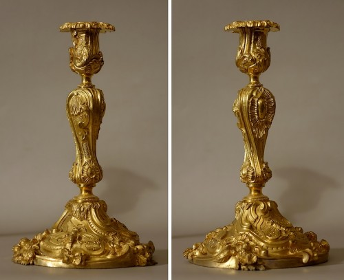 XIXe siècle - Paire de flambeaux époque Napoléon III
