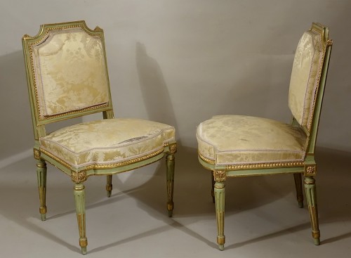 Six chaises à la Reine par JBC Sené avec marques d'inventaire du Mobilier National - Antiquités Philippe Glédel