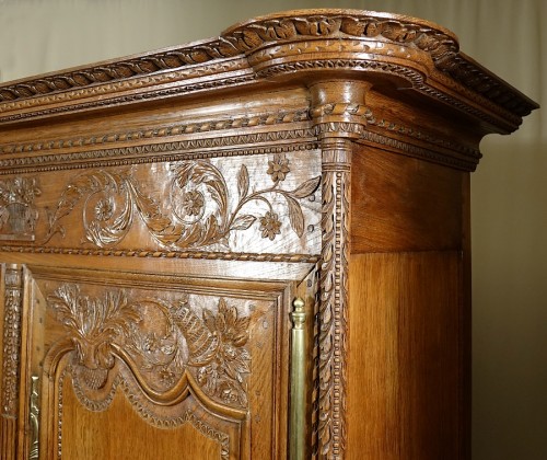 Armoire de mariage aux instruments aratoires - Vire - Normandie début XIXe - Mobilier Style 