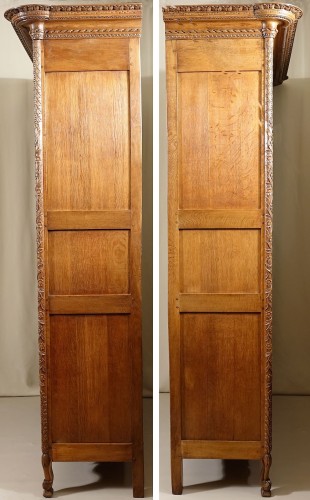  - Armoire de mariage aux instruments aratoires - Vire - Normandie début XIXe