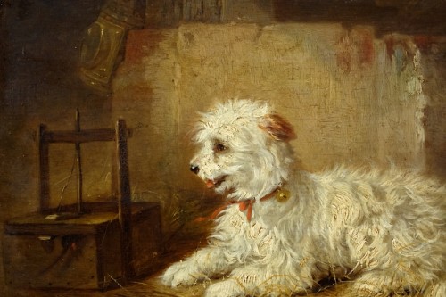 Chien de berger guettant un rat piégé - Zacharie Noterman (1820-1890) - Antiquités Philippe Glédel