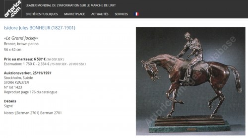 Antiquités - Isidore-Jules Bonheur (1827-1901) - Le grand jockey
