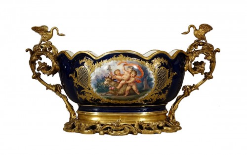 Jardinière en porcelaine montée bronze - Époque Napoléon III