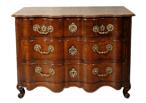 Commode de port nantaise double arbalète en acajou massif