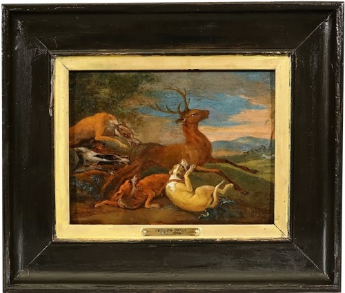 Deer hunting by Adriaen de Gryef - Flemish school of the 17th century