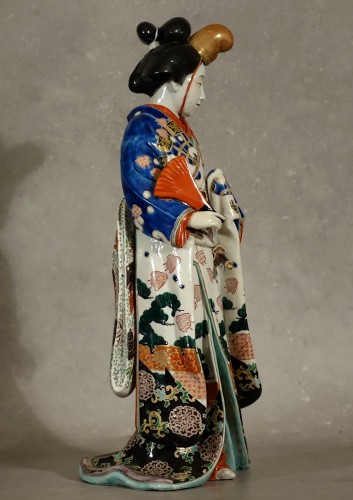 Asian Works of Art  - Meiji period Japanese porcelain samurai