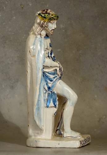Ecce homo en faïence de Rennes - Céramiques, Porcelaines Style 