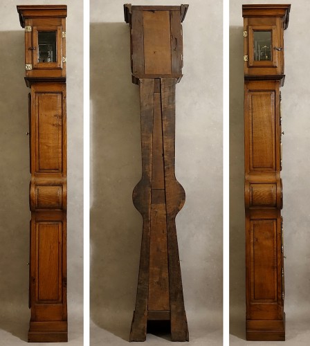 Horlogerie Horloge de Parquet - Horloge de parquet en chêne dite "demoiselle" - Normandie XVIIIe siècle