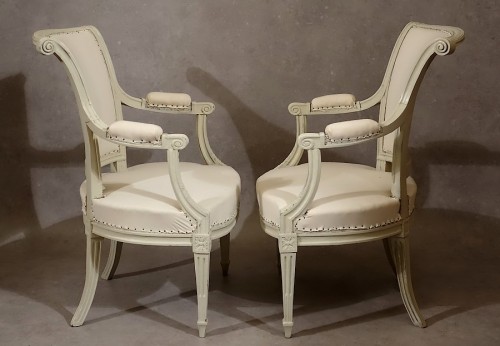 Quatre fauteuils d&#039;époque Louis XVI par Pierre Pillot - Louis XVI