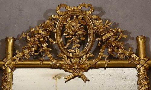 Miroir aux bambous d'époque Napoléon III - Miroirs, Trumeaux Style Napoléon III