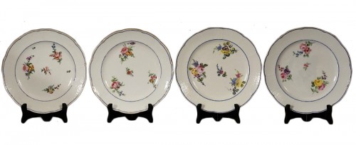 Four "wicker" plates - Sèvres 18th century