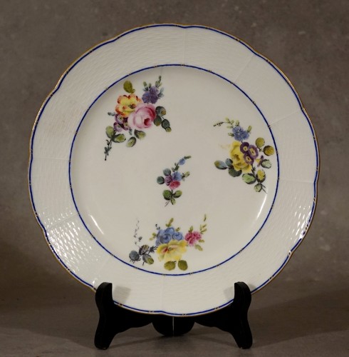 Four &quot;wicker&quot; plates - Sèvres 18th century - 