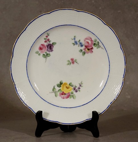 18th century - Four &quot;wicker&quot; plates - Sèvres 18th century