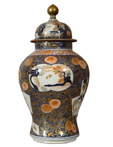 Important vase couvert - Japon époque Edo - Fin XVIIe
