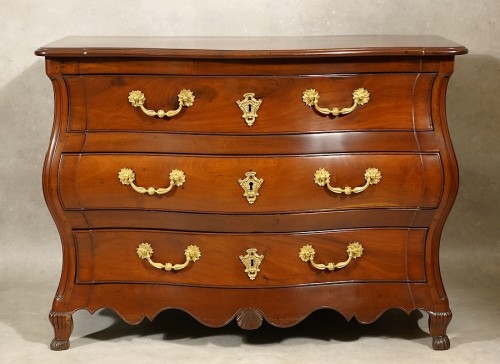 Commode de port en acajou - La Rochelle XVIIIe - Mobilier Style Louis XV