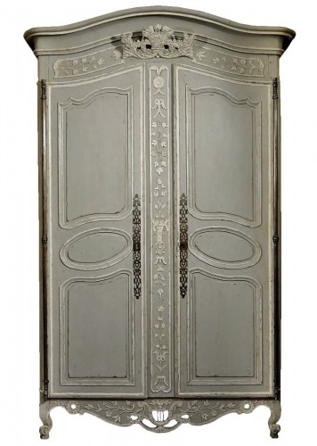 Armoire de mariage provençale laquée - Nîmes XVIIIe siècle