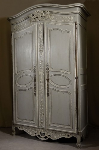 Armoire de mariage provençale laquée - Nîmes XVIIIe siècle - Antiquités Philippe Glédel