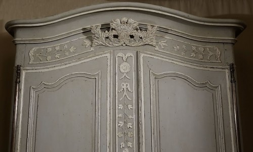 Armoire de mariage provençale laquée - Nîmes XVIIIe siècle - Louis XV