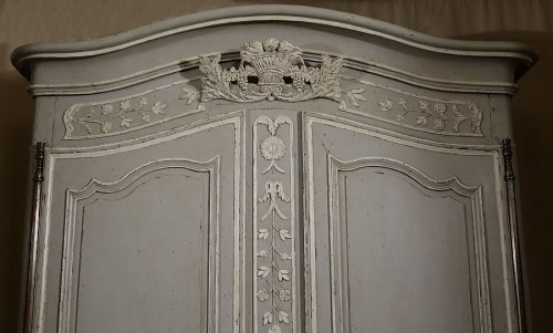 Armoire de mariage provençale laquée - Nîmes XVIIIe siècle - Louis XV