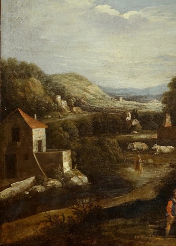  - Latium landscape attributed to Napoletano (Filippo di Liagno) - Early 17th century
