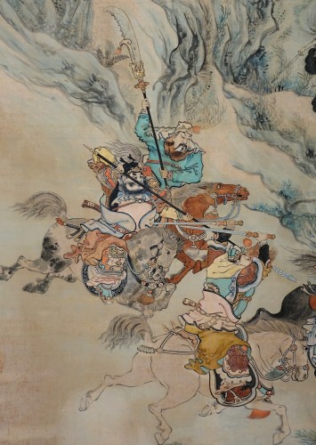 The Three Kingdoms - Ink and ink wash on silk - China 19th century - 