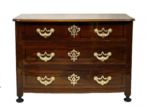 Commode Louis XIV en bois de courbaril et d'ébène - Saint-Malo XVIIIe