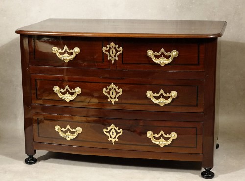 Commode Louis XIV en bois de courbaril et d'ébène - Saint-Malo XVIIIe - Mobilier Style Louis XIV