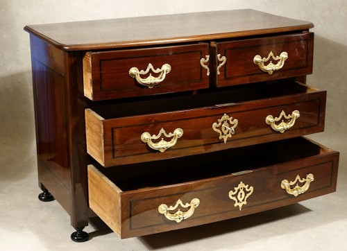 Commode Louis XIV en bois de courbaril et d'ébène - Saint-Malo XVIIIe - Antiquités Philippe Glédel