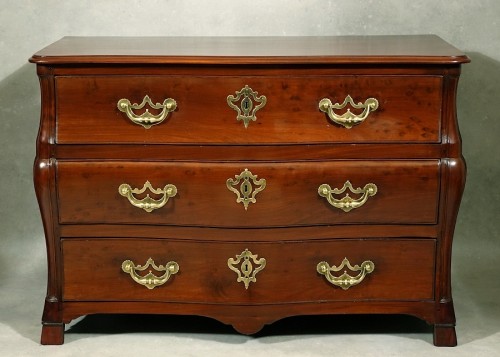 Cuban mahogany chest of drawers - Saint-Malo 18th century - Furniture Style Louis XV