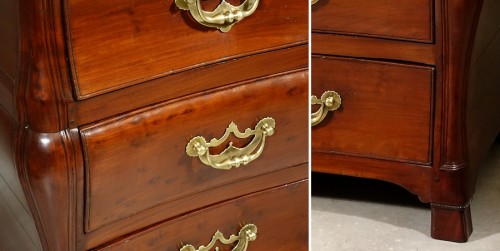 Antiquités - Cuban mahogany chest of drawers - Saint-Malo 18th century