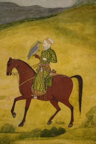 Fauconnier à cheval - Miniature Indo Persane - Arts d