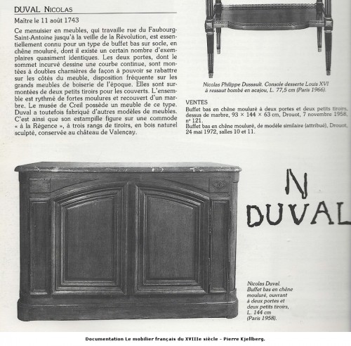 Furniture  - Frech buffet de chasse stamped Duval - Paris 18th century
