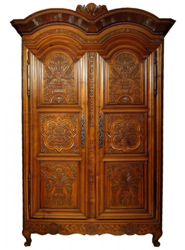 Rennes wedding wardrobe (Armoire de mariage)  signed and dated 1796