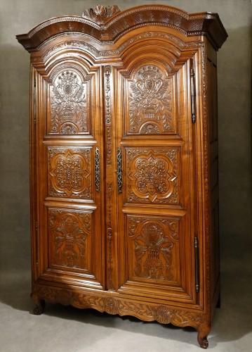 Armoire de mariage rennaise signée et datée 1796 - 