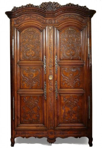 Armoire de mariage signée J. Dondel datée 1785 - Pays de Rennes