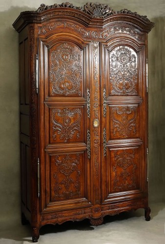 Furniture  - Wedding cabinet or Armoire signed J. Dondel dated 1785 - Pays de Rennes