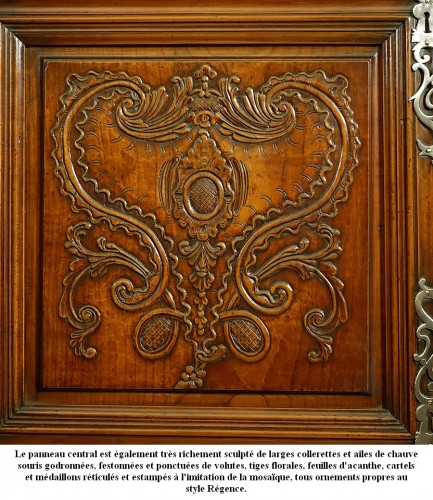 Antiquités - Armoire de mariage signée J. Dondel datée 1785 - Pays de Rennes