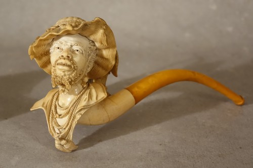 Important meerschaum and amber pipe - 19th century - Collectibles Style 