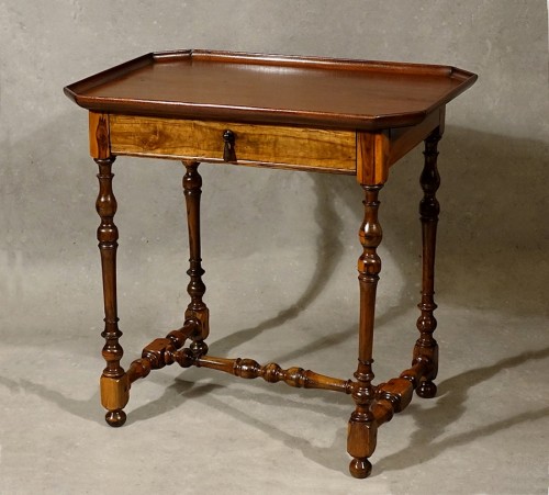 Table cabaret en gaïac et acajou - Boulogne ou Dunkerque - fin XVIIe début XVIIIe - Mobilier Style Louis XIV