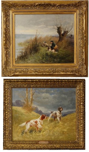 Deux huiles sur toile signées Eugène Petit