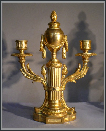 Paire de flambeaux d'époque Louis XVI - Louis XVI