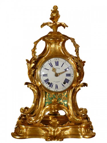 Pendule et son socle signée Munier d'époque Louis XV