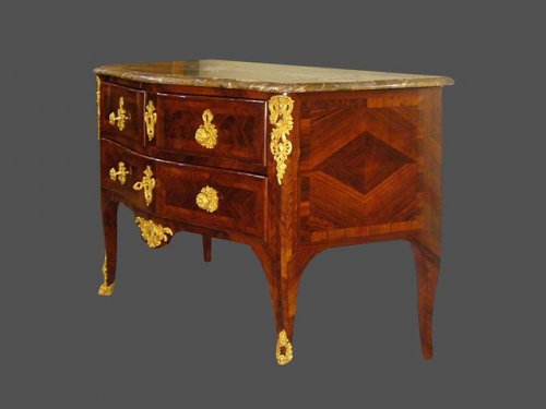 Commode d'époque XVIII siècle estampillée P. GARNIER - Mobilier Style Louis XV