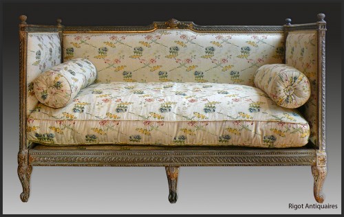 Canapé estampillé Georges JACOB d'époque Transition - Sièges Style Louis XVI