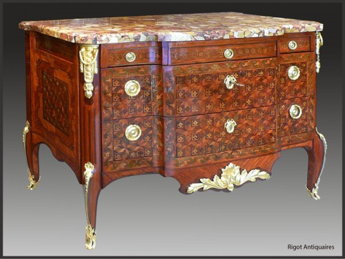 Furniture  - Commode stamped Pierre DENIZOT, Transition Louis XV – Louis XVI period