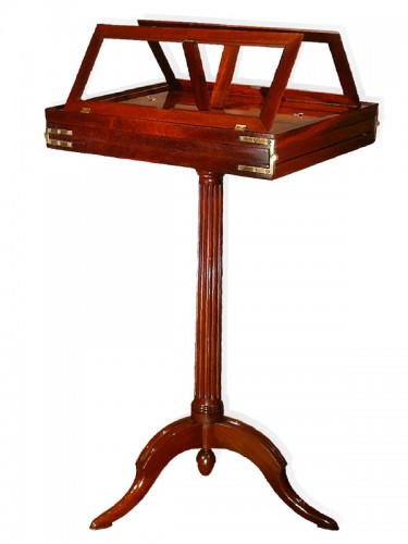 Mahogany music stand stamped AUBRY, Louis XVI period